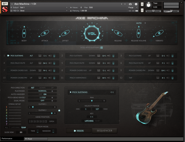 Soundiron Axe Machina - 7 string Electric Guitar for Kontakt Player