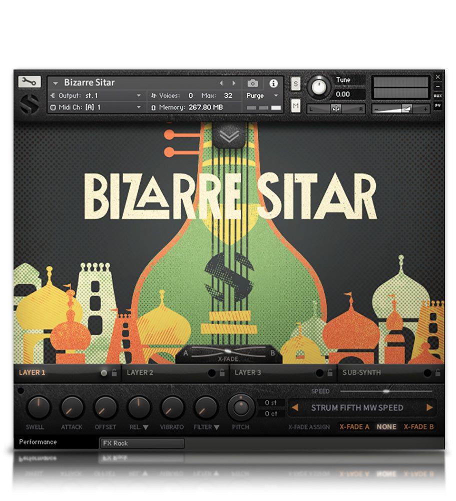 Bizarre Sitar - Strings - virtual instrument sample library for Kontakt by Soundiron