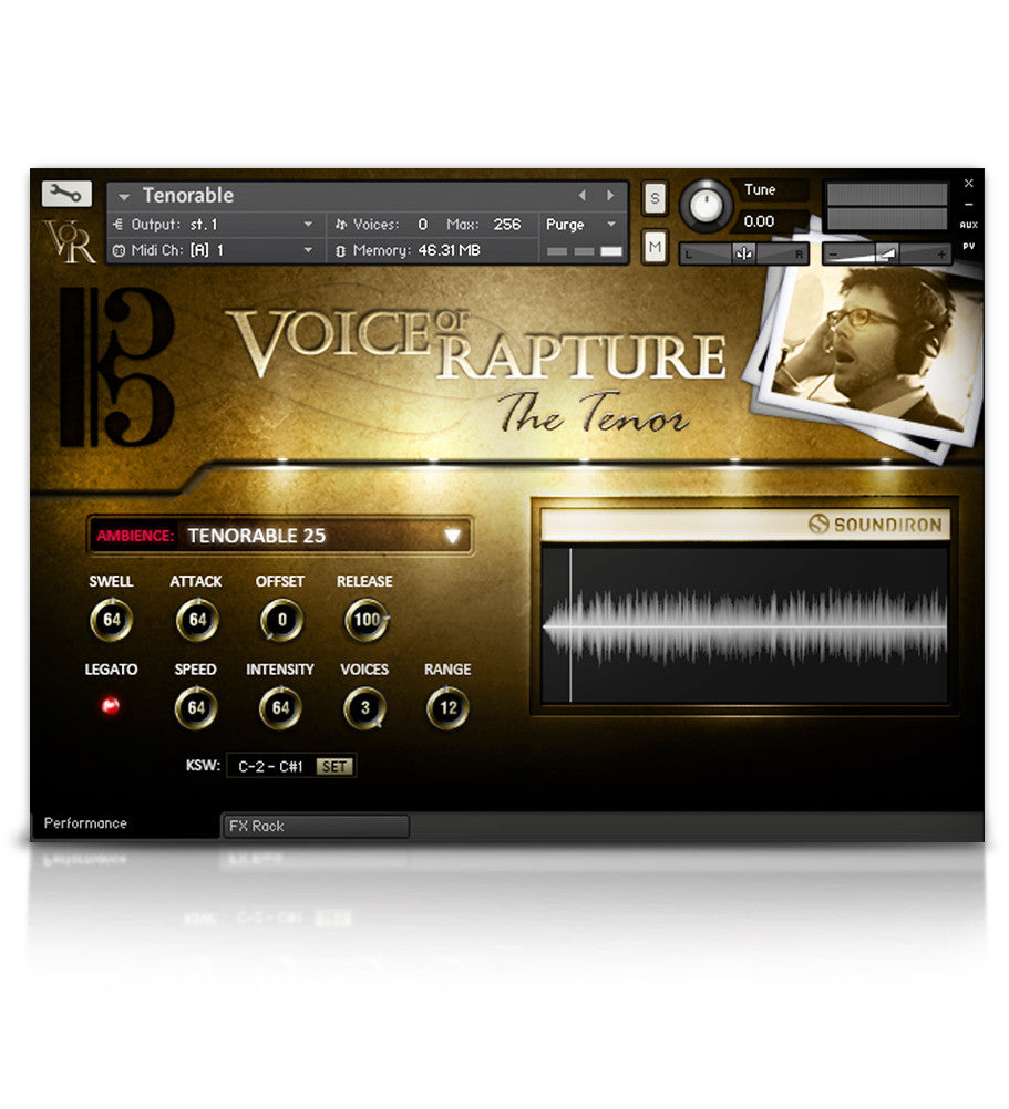 Voice of Rapture: The Tenor - Solo Voice - virtual instrument sample library for Kontakt by Soundiron