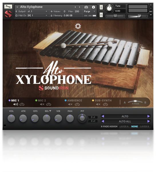 Soundiron Alto Xylophone - puidust OrffSoundiron Alto Xylophone - puidust Orff  