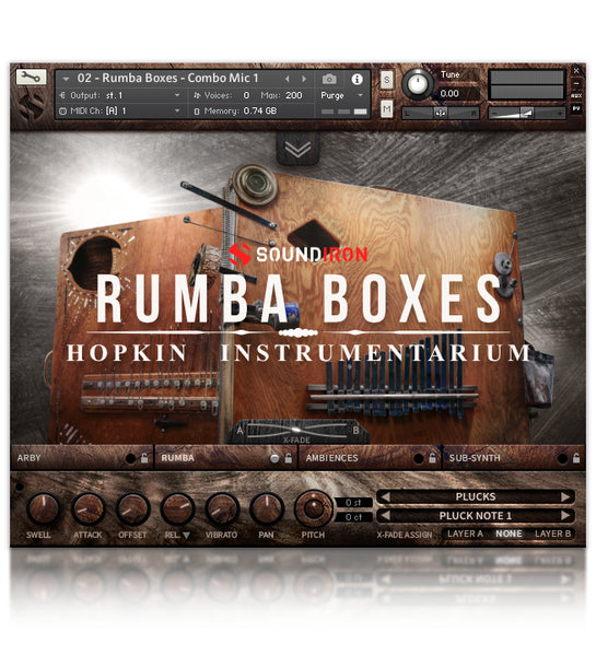 Soundiron Rumba Boxes unique wooden bass kalimbas for Kontakt NKS