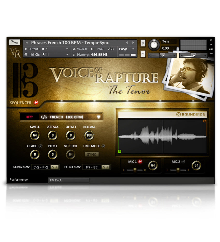 Voice of Rapture: The Tenor - Solo Voice - virtual instrument sample library for Kontakt by Soundiron