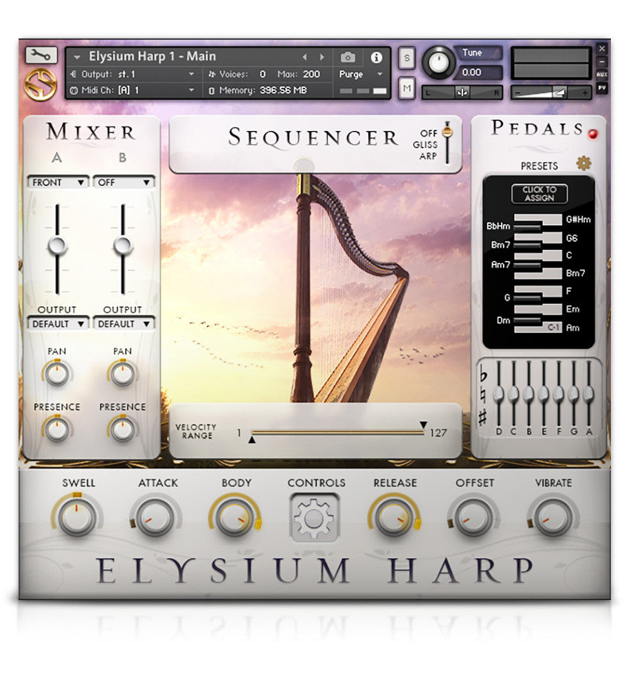 Elysium Harp - Strings - virtual instrument sample library for Kontakt by Soundiron