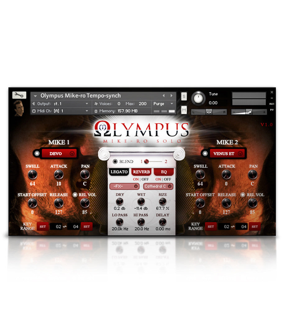 Olympus Mike-Ro Solo Tenor - Solo Voice - virtual instrument sample library for Kontakt by Soundiron