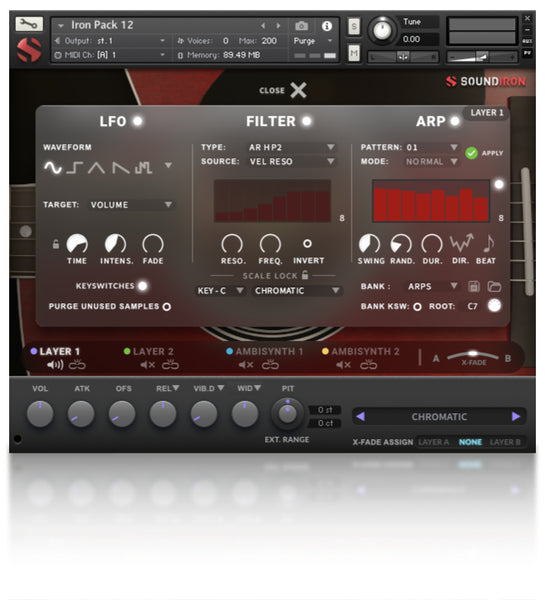 Soundiron Iron Pack 12 acoustic guitar & synth FX for Kontakt & SFZ