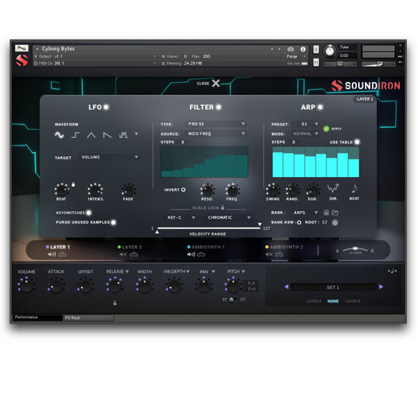 Soundiron Cyborg Bytes - Techno Drum Samples for Kontakt