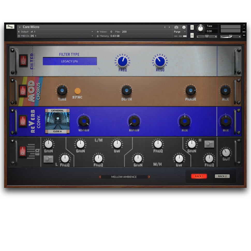 a collection of built-in dsp effects