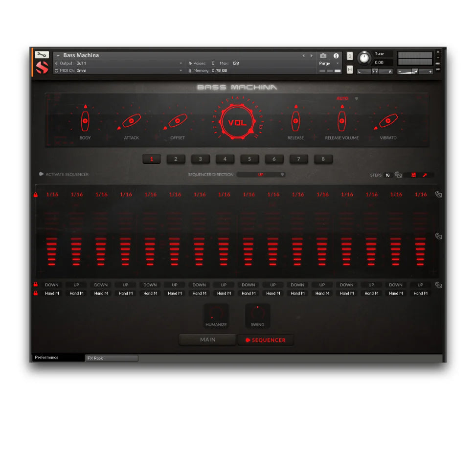 Bass Machine Sound Module Soundiron Bass Machina - Kiesel Virtual Bass for Metal - NKS Kontakt Player