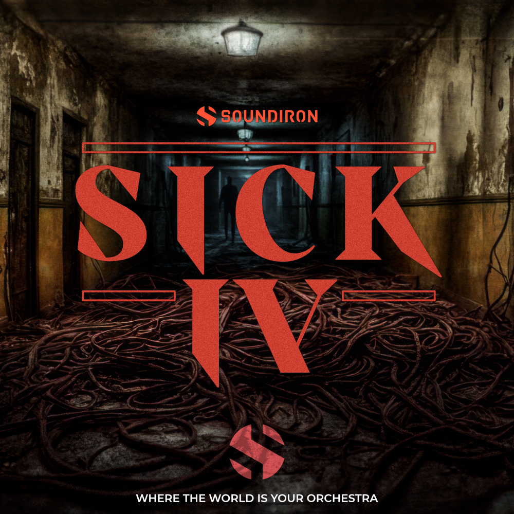 Sick 4 is a cinematic horror and gore effects library, with dark synths, ambiences, stingers, and nightmarishly disturbing sound design.