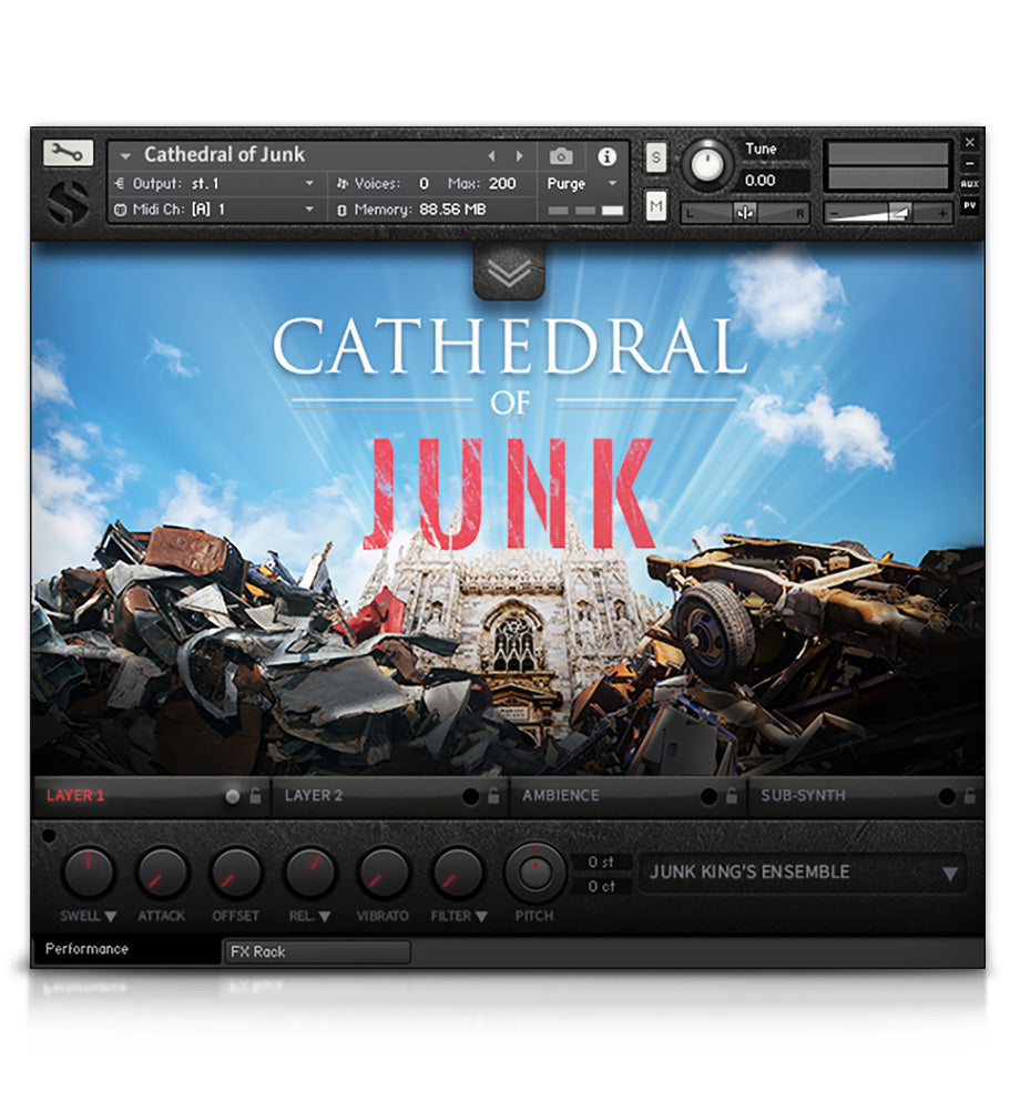 Cathedral of Junk - Percussion - virtual instrument sample library for Kontakt by Soundiron