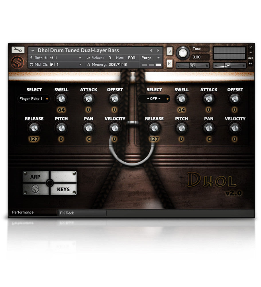 Dhol Drum - Percussion - virtual instrument sample library for Kontakt by Soundiron