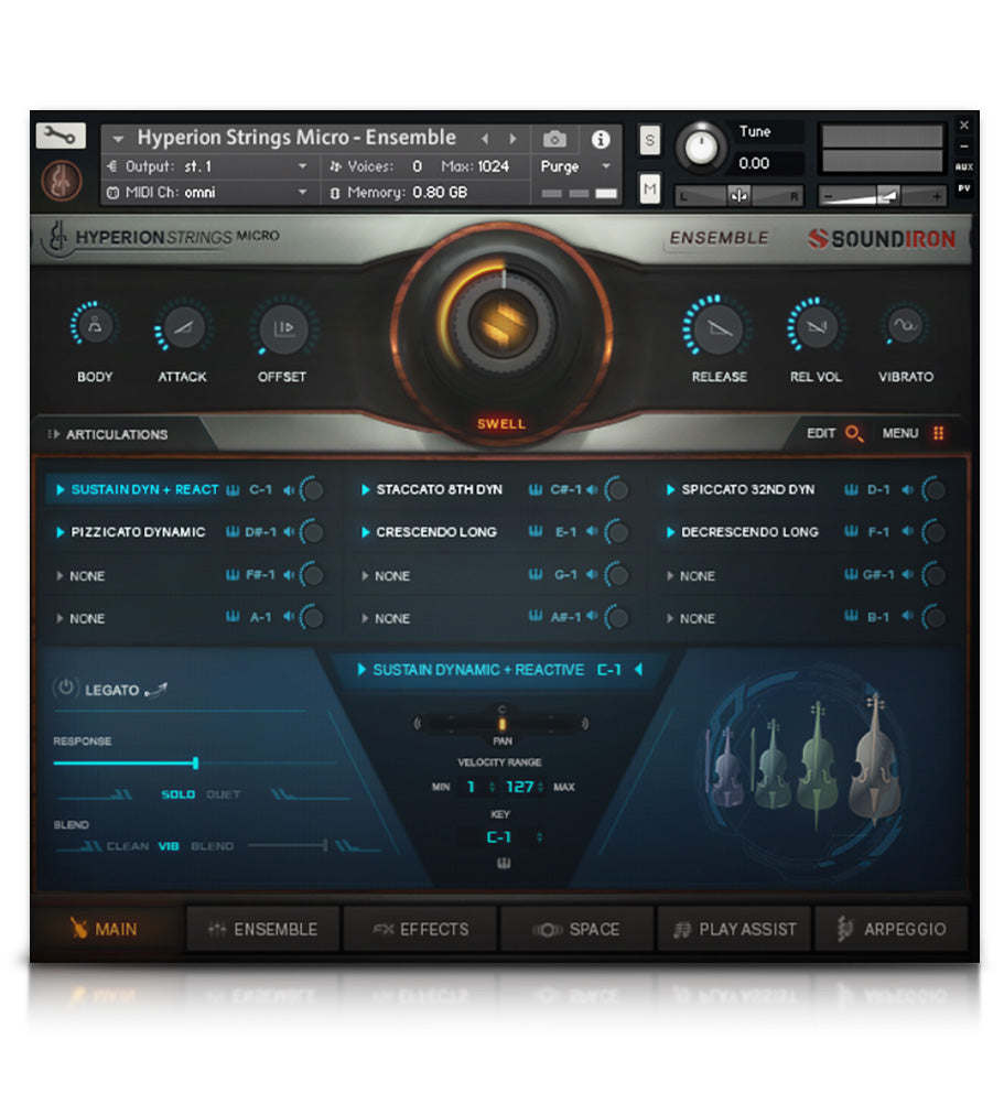 Hyperion Strings Micro - Strings - virtual instrument sample library for Kontakt by Soundiron