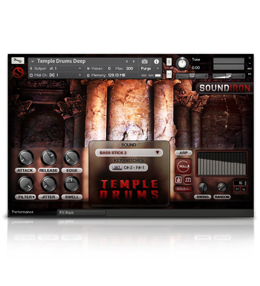 Temple Drums - Percussion - virtual instrument sample library for Kontakt by Soundiron