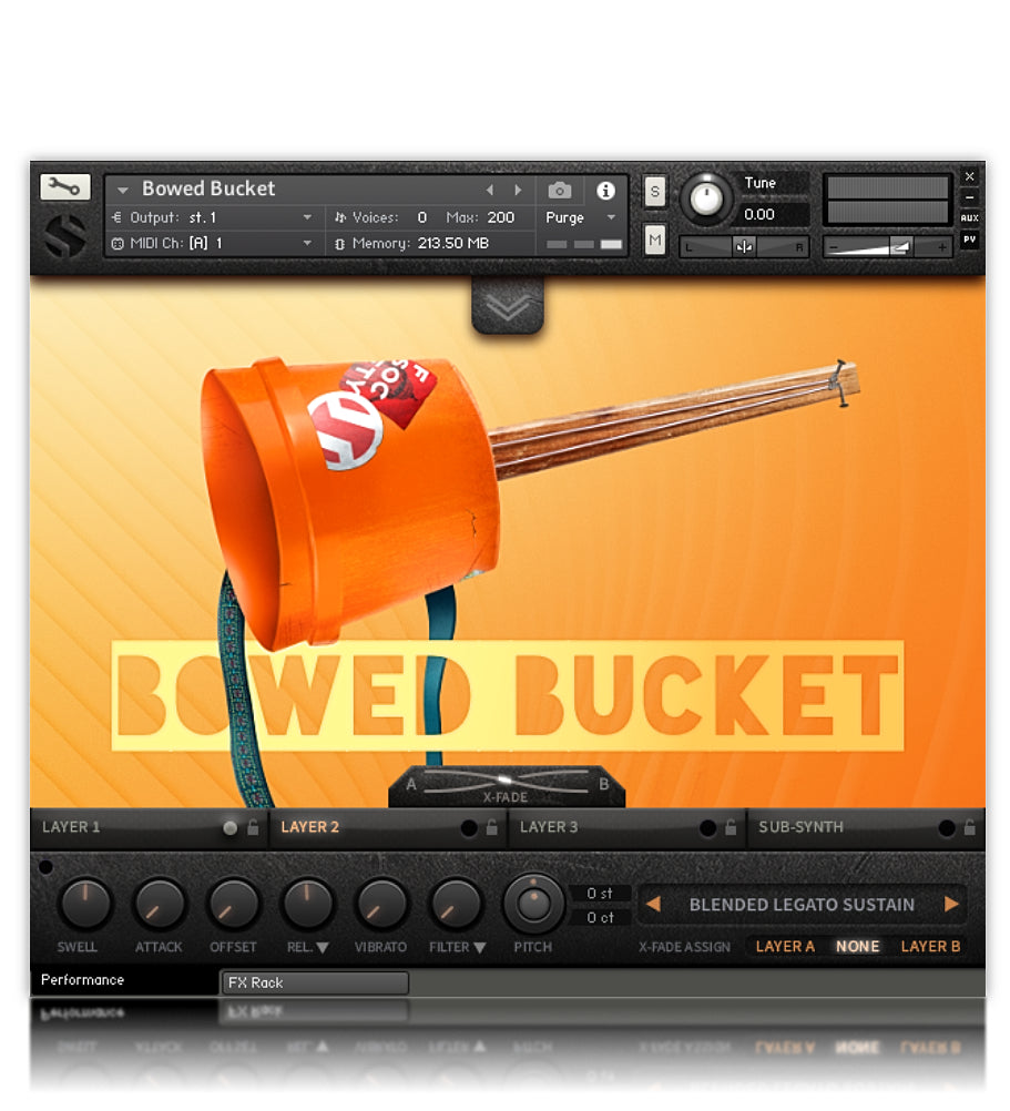 Bowed Bucket - Strings - virtual instrument sample library for Kontakt by Soundiron