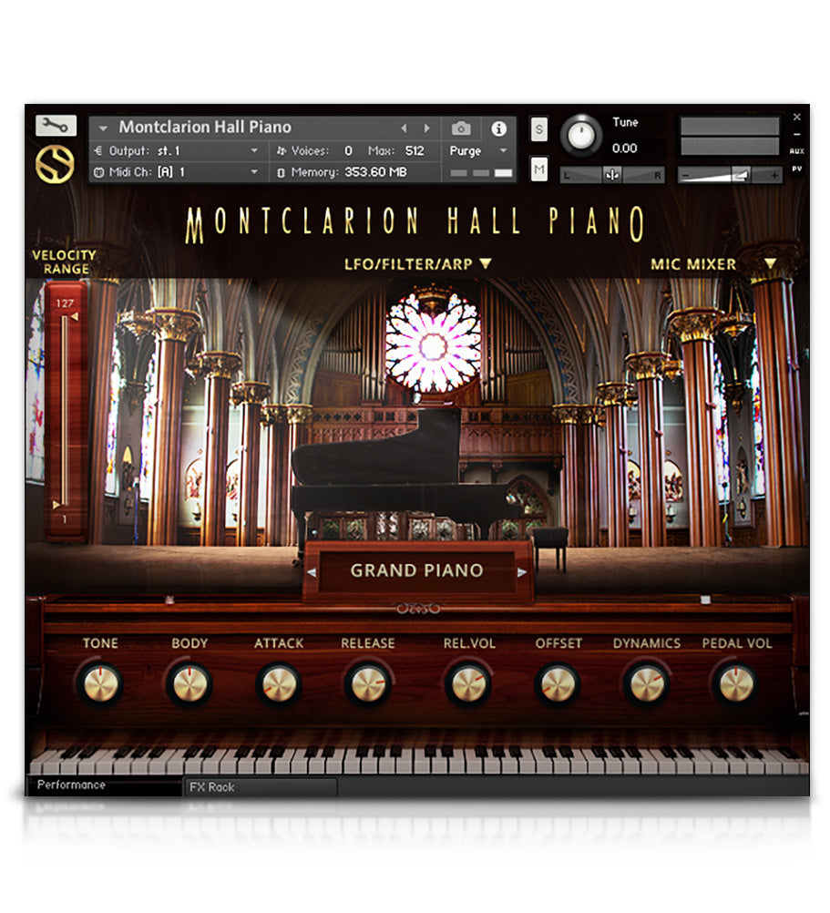 Montclarion Hall Grand Piano - Pianos and Organs - virtual instrument sample library for Kontakt by Soundiron