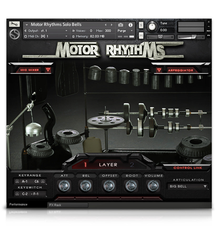 Motor Rhythms - Percussion - virtual instrument sample library for Kontakt by Soundiron