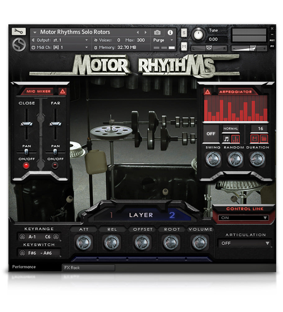 Motor Rhythms - Percussion - virtual instrument sample library for Kontakt by Soundiron