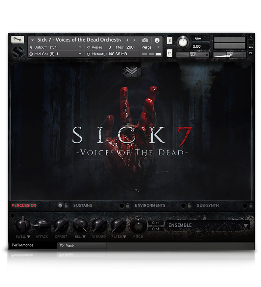 Sick 7 - Horror - virtual instrument sample library for Kontakt by Soundiron