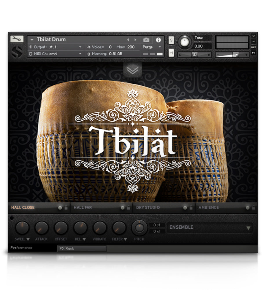 Tbilat Drum - Percussion - virtual instrument sample library for Kontakt by Soundiron