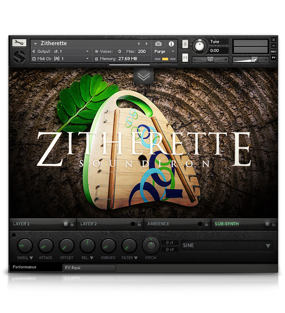 Zitherette - Strings - virtual instrument sample library for Kontakt by Soundiron