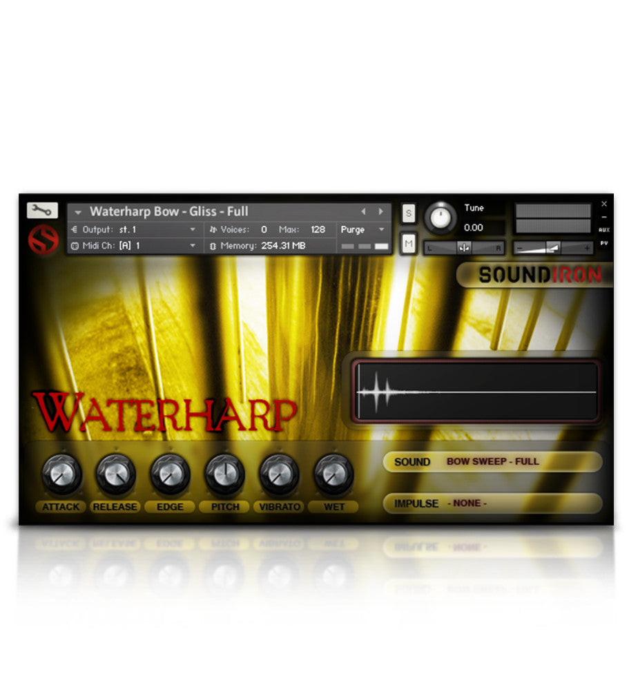 Waterharp - Tuned Percussion - virtual instrument sample library for Kontakt by Soundiron