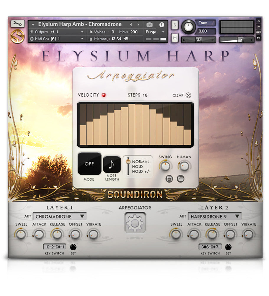 harp tone plus pedal Elysium Harp