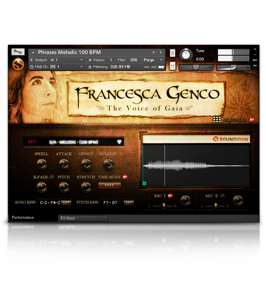 Voice of Gaia: Francesca - Solo Voice - virtual instrument sample library for Kontakt by Soundiron
