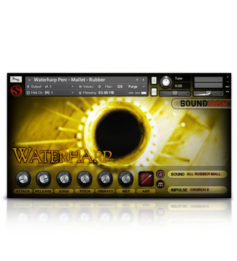 Waterharp - Tuned Percussion - virtual instrument sample library for Kontakt by Soundiron