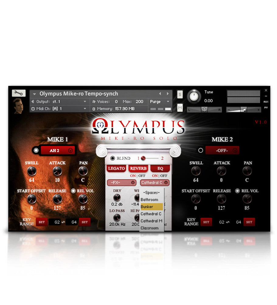 Olympus Mike-Ro Solo Tenor - Solo Voice - virtual instrument sample library for Kontakt by Soundiron
